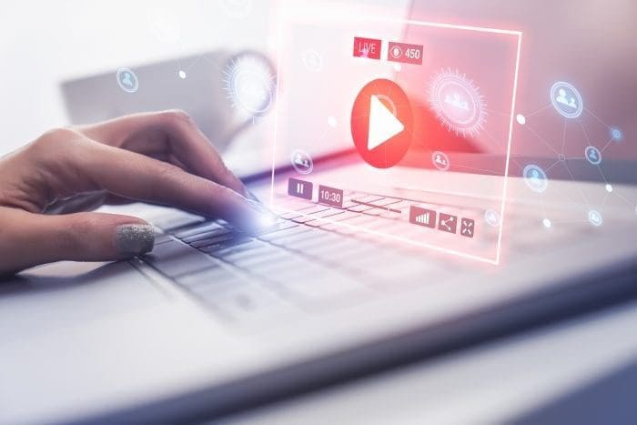 Youtube icon with laptop