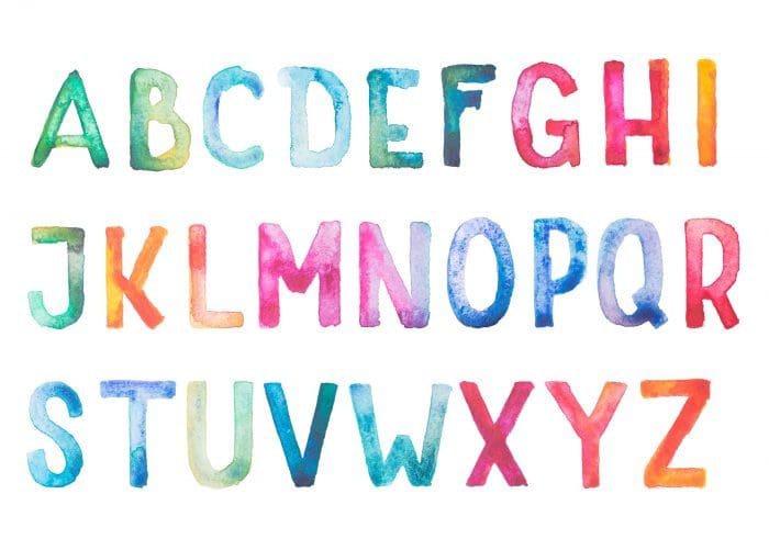 colorful alphabet